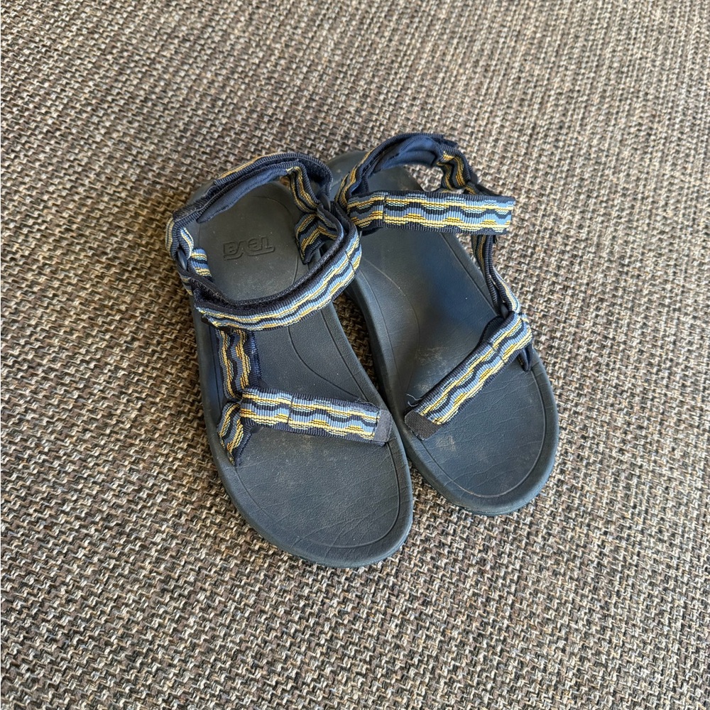 Teva Kids Navy and Yellow Striped Sandals